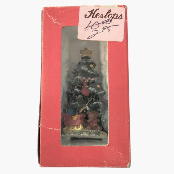 Novelino Antique Pewter Christmas Tree Figurine Original Box Vintage - Picture 1 of 11